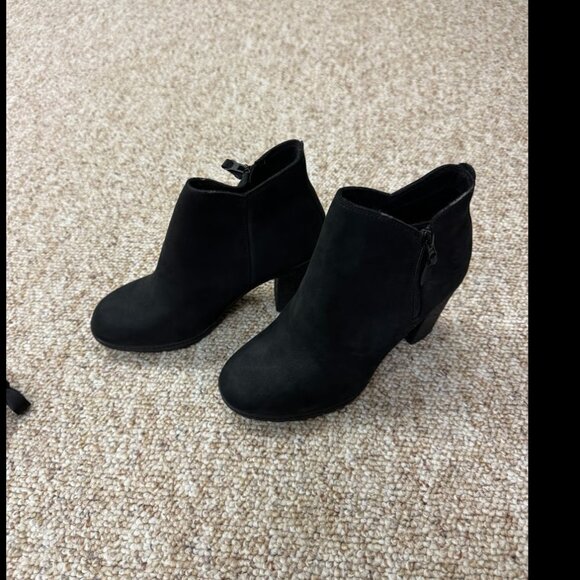 Timberland Tillston Lug Sole Ankle Booties Nubuck Black Size 8.5 - Picture 4 of 7